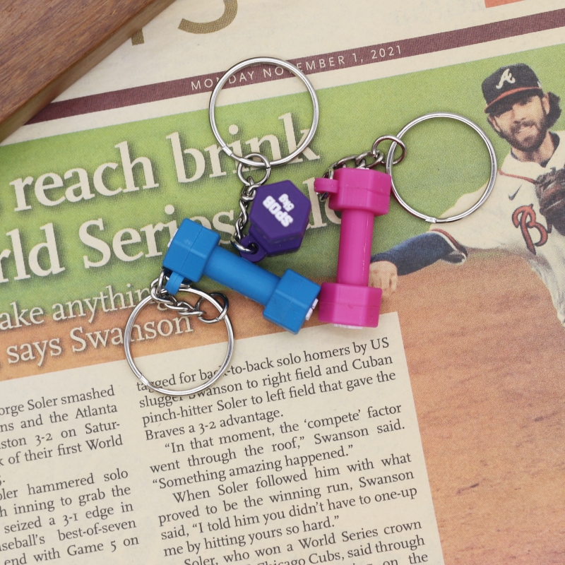 Wsnbwye Llaveros Color Weight Plates Gift Anime Sublimation Fan DIY Barbells Plate Rack Metal Grip Weight Plates Keychain