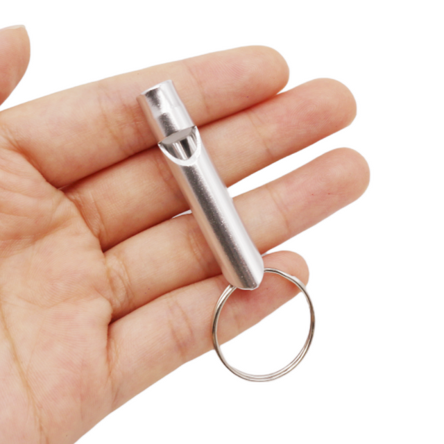 WSNBWYE Multiple Colors Cheap Security Whistle Aluminium Alloy Whistle Keychain For Outdoor Camping