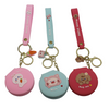 WSNBWYE New Gifts Makeup Pvc Cartoon Round Flower Keychain 3d Customized Portable Mirror Keychain