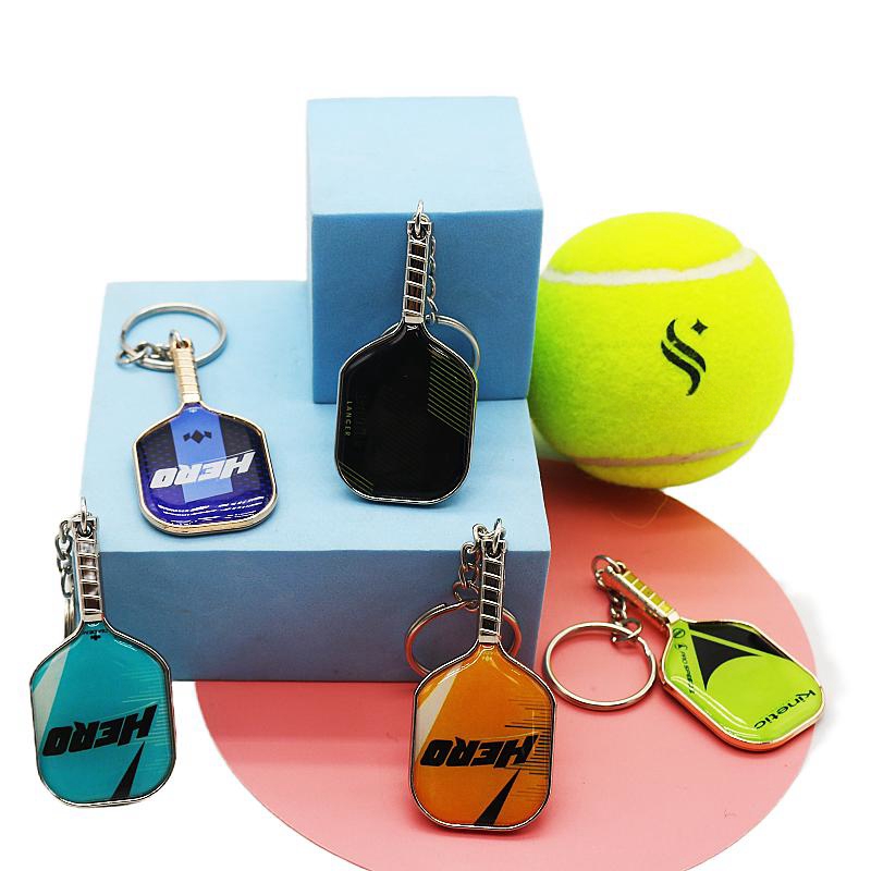Wsnbwye Llaveros Bag for Padel Racket Gift Anime Sublimation Fan DIY Rubber Silicone Padel Racket Kid Keychain