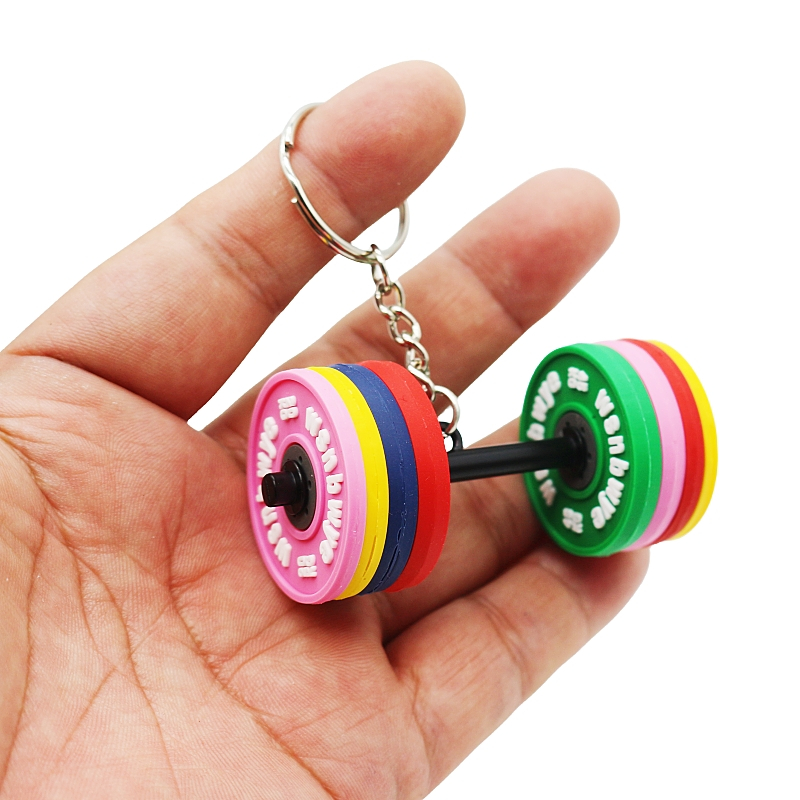 Wsnbwye Llaveros Destapadores Para Sublimar Gift Anime Sublimation Fan DIY Fitness Gym Fitness Barbell Key Chain