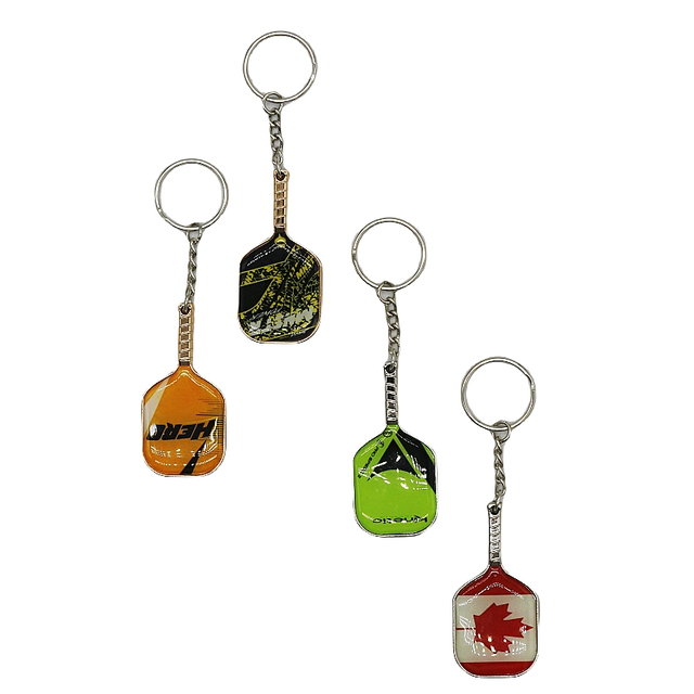 Wsnbwye Paddle Racket Gift Anime Sublimation Fan DIY Custom Metal Bright 6 Color Rainbow Crystal Key Chain Metal