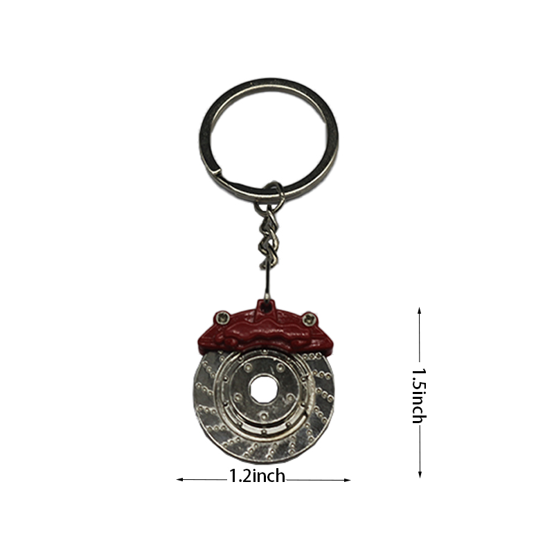 Custom Logo Metal car Disc brake pads keychain Auto Brake Block key ring