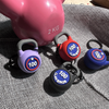 Wsnbwye Colorful fashion sports wind rubber kettlebell key chain Creative muscle strong fitness weight Outdoor keychain for display gift backpack pendant