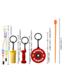 Fashionable Trend of Colorful Combinations of Accessories with Keychains Fitness Equipment Weightlifting Dumbbells And Colorful Beaded Collars