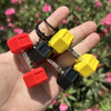 Home Gym Rubber Hex Dumbbell Sets LB Size KG Size Colored Custom-designed Rubber Hexagonal dumbbell Keychain