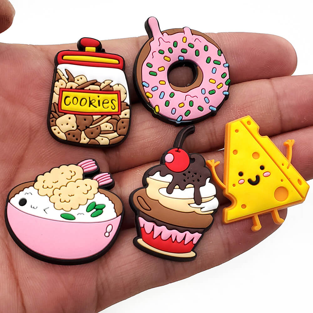 Food Series Shoe Decoration Cartoon Bubble Shoes Charms