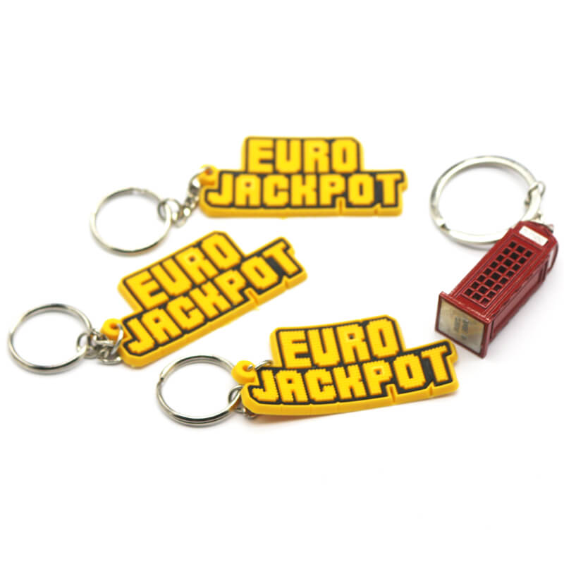 Personalized Design Phrase Rubber Keychain Custom