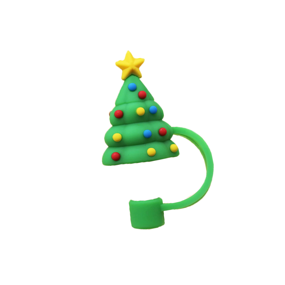 PVC Anti Dust Decorative Drinking Straw Covers Lion Silicone Straw Topper