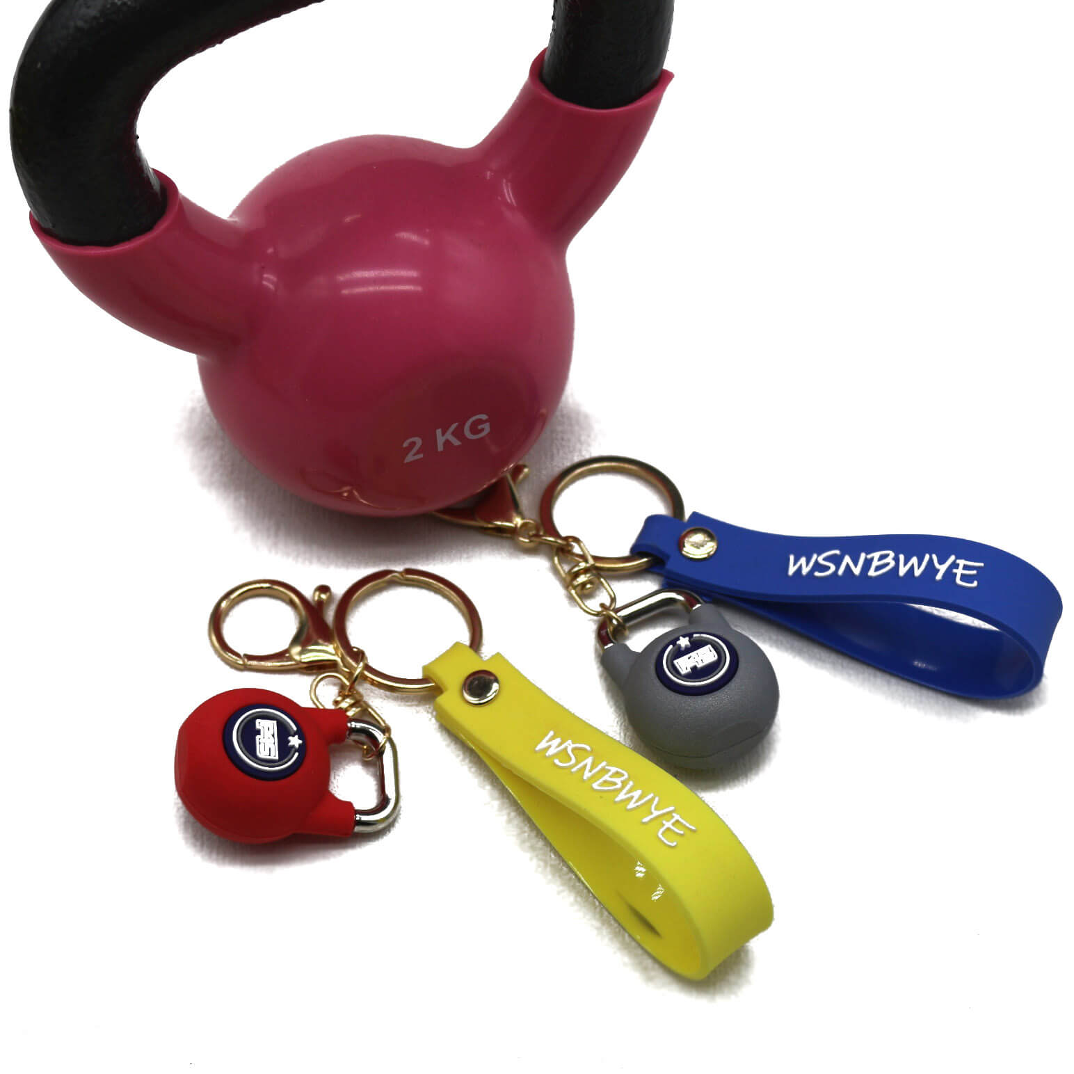 Gym Promotional Souvenir 3D Mini Kettlebell Model Keychain