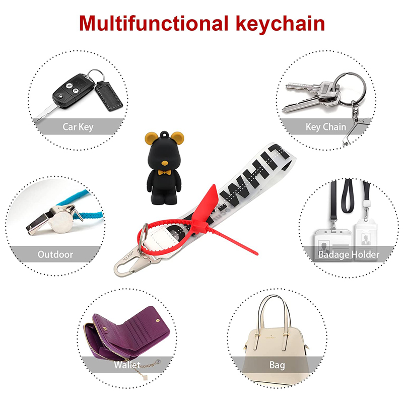 Wsnbwye Short Lanyards with Logo Custom Weight Lifting Wrist Gift Anime Sublimation Fan DIY Neoprene Lanyard Key Chain