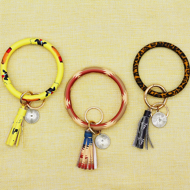 Wsnbwye Tag Leather Tassels LED Anime Fan Gift Key Organizer Lanyard Key Wristlet Beaded Lanyards for Id Badges Keyrings