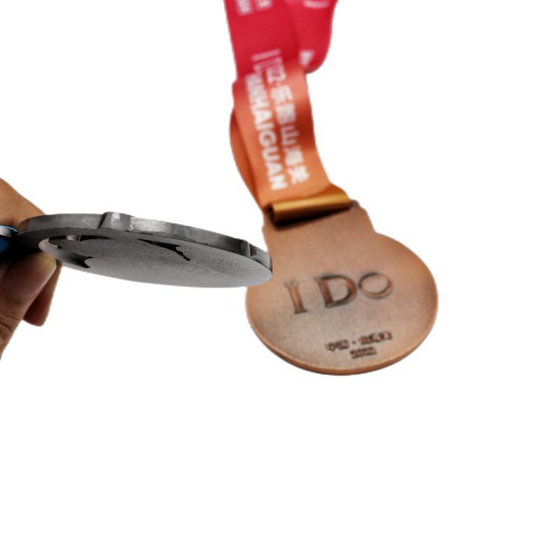 Medallion Running Winner Award Sliver Brass Sports Manufacturer Custom Sports Marathon Running Medal
