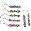 Personalized Creative 2d 3d Letter Key Chain Custom Logo PVC Keychains Soft Rubber Key Chains