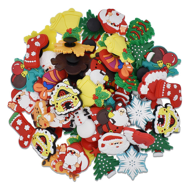 2022 New Arrival Classic Cartoon Santa Claus Croc Charms Wholesale Christmas Croc Charms