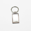 Custom Logo Mini Mirror Keyring Stainless Steel Mirror Metal Blank Keychain Metal Keychain