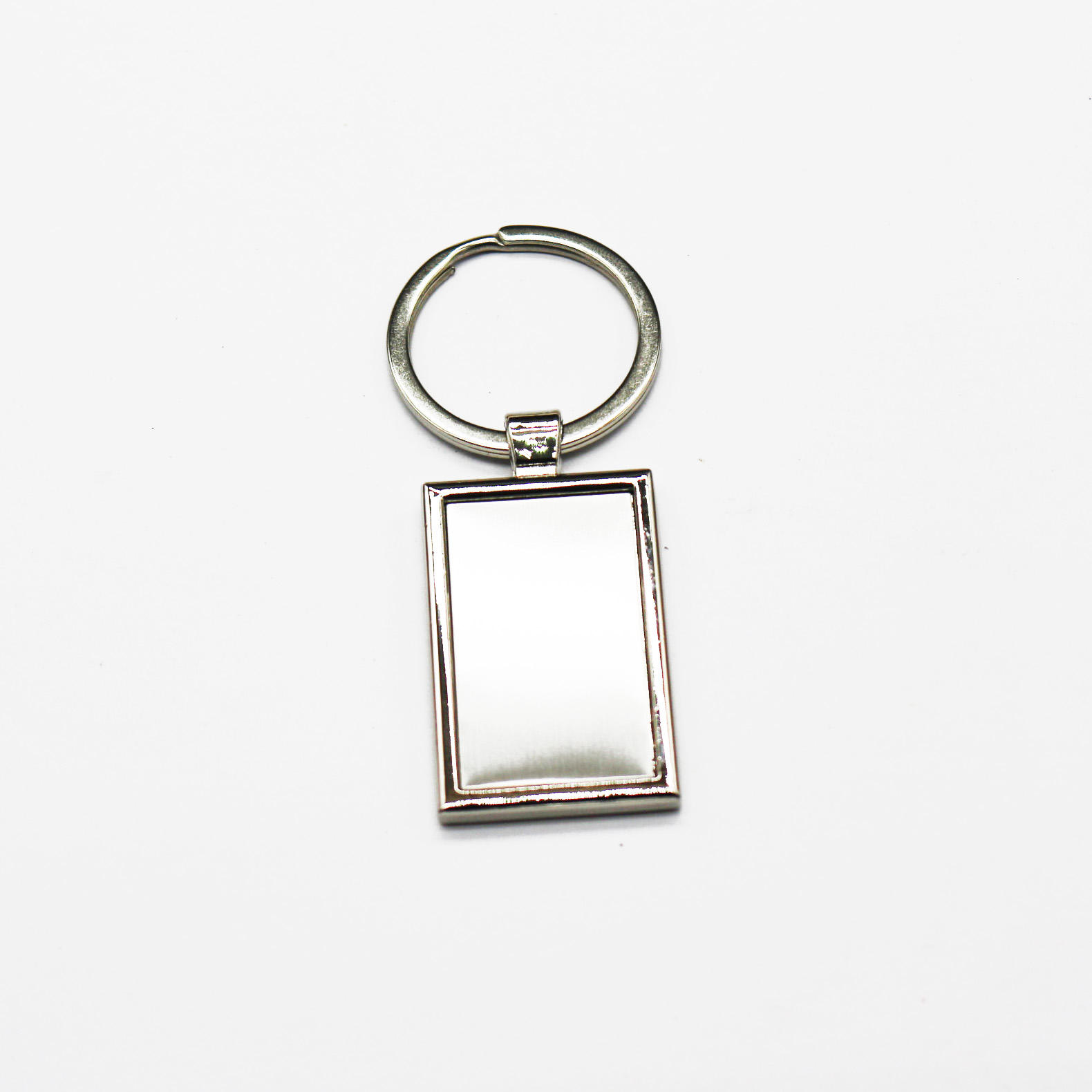 Custom Logo Mini Mirror Keyring Stainless Steel Mirror Metal Blank Keychain Metal Keychain
