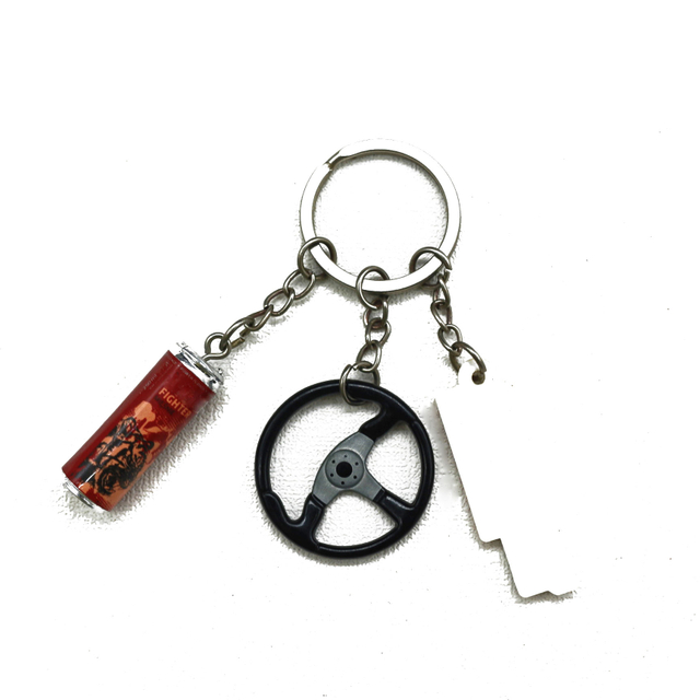 Boxing Series Keychain Anti-Lost Key Accessories Support Custom Pattern Rubber Keychain