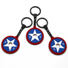 Llavero con barra 2D Star Logo Llavero de goma blanda Custom Keyring