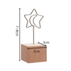 Creative Round Wooden Note Picture Frame Clip Table Number Wedding Photo Holder Photo Clip Memo Name Card