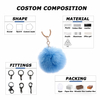 Promotion Gift 10*10Cm Wholesale Kawaii Keychain Custom Plush Keychain Plush Key Chains