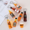 New Product Ideas 2021 Custom 3D Bottle Shape Acrylic Fridge Magnet Beer Bottle Opener