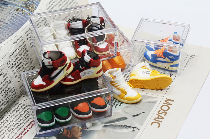 Custom Wholesale 2d 3d Mini Air Basketball Shoe Sneaker Rubber Pvc Keychain 