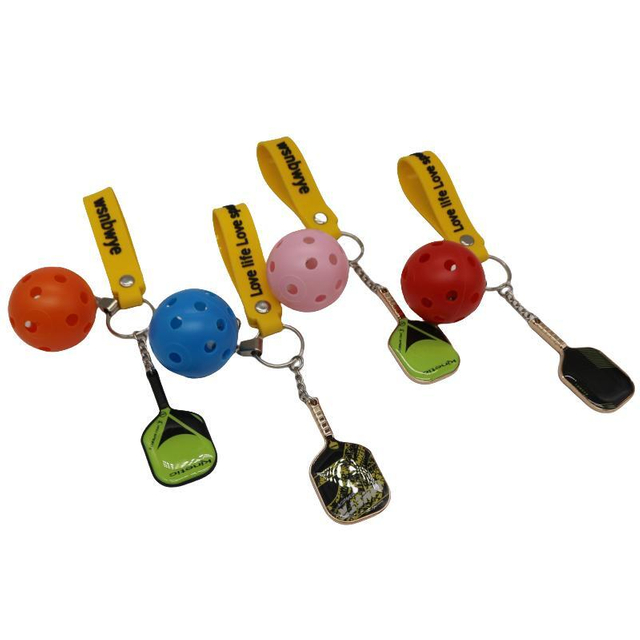 3D mini racket keychain Llaveros carbon resin gift custom logo enamel paddle accessories shovel pickpocket keychain