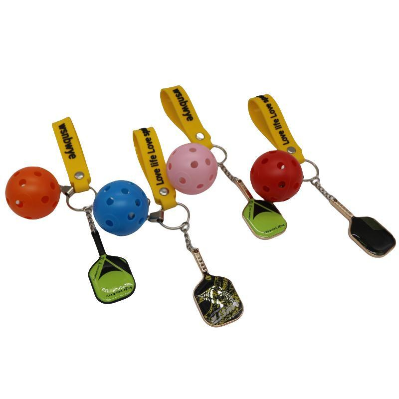 3D mini racket keychain Llaveros carbon resin gift custom logo enamel paddle accessories shovel pickpocket keychain