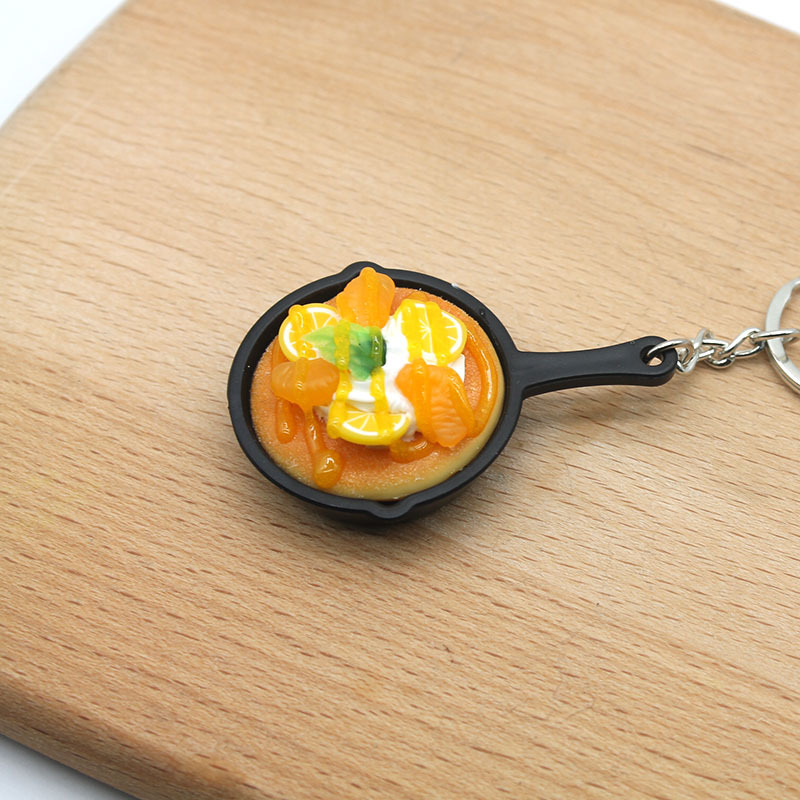 Kawaii Creative Realistic Customization Simulation Logo Food Model Cute Food Keychain Pendant Keyring Realistic Resin
