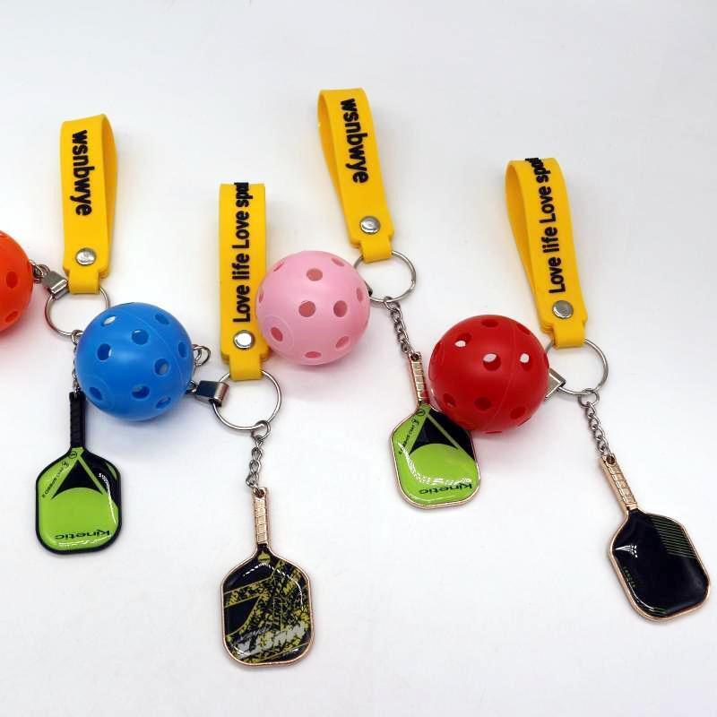 Winsnbwye Llaveros Pickleball Paddle DIY Sublimation Animation 3D Pickleball Paddle with Hole Keychain Llaveros Commercial Design