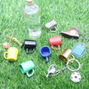 Fashion Souvenir Crafts Coffee Series Mini 3D Coffee Cup Pot Mug Keychain Promotion Gift Metal keychain