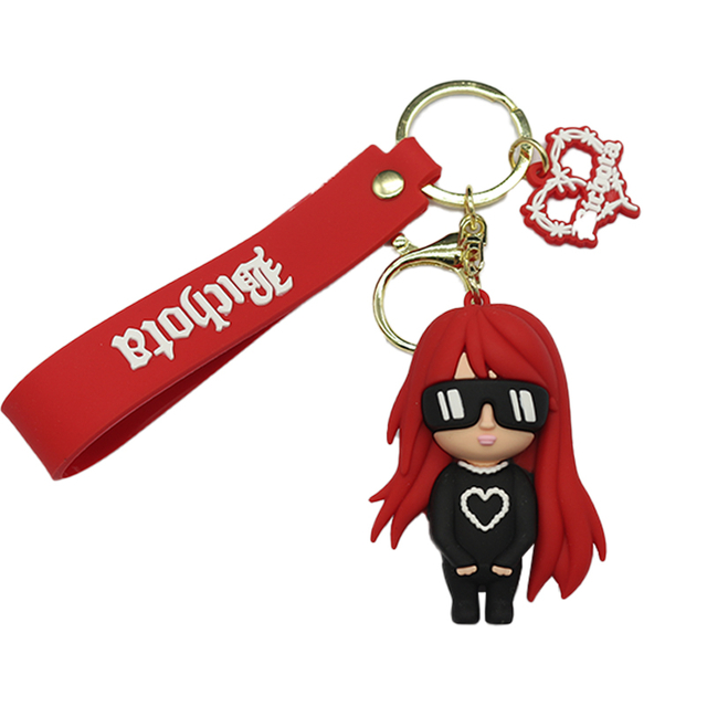 New Arrival 3d Karol G Keychain For Promotion Gift Bad Bunny Key Rings Custom 2d/3d Soft Pvc Halloween Keychains