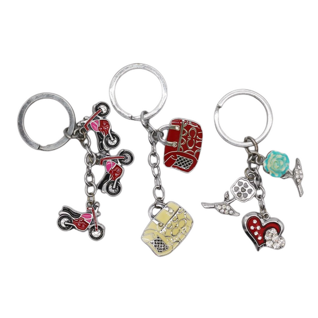 Custom Company Logo Die Cast Zinc Alloy Zamac Design Souvenir Custom Made Enamel Round Shapesd Metal Keychain