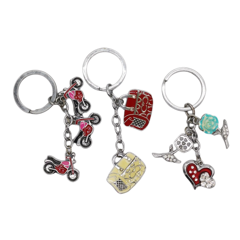 Manufacturers Cheap Metal Custom Soft Hard Enamel Key Chains Keyring Custom Enamel Keychain