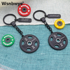 Wsnbwye High Quality Fitness Equipment Mini Weight Plate Keychain Metal Texture Multi-purpose Bright Fashionable Sports Practical Barbell Plate Keychain Colorful Dumbbell Barbell Plate Set Combina