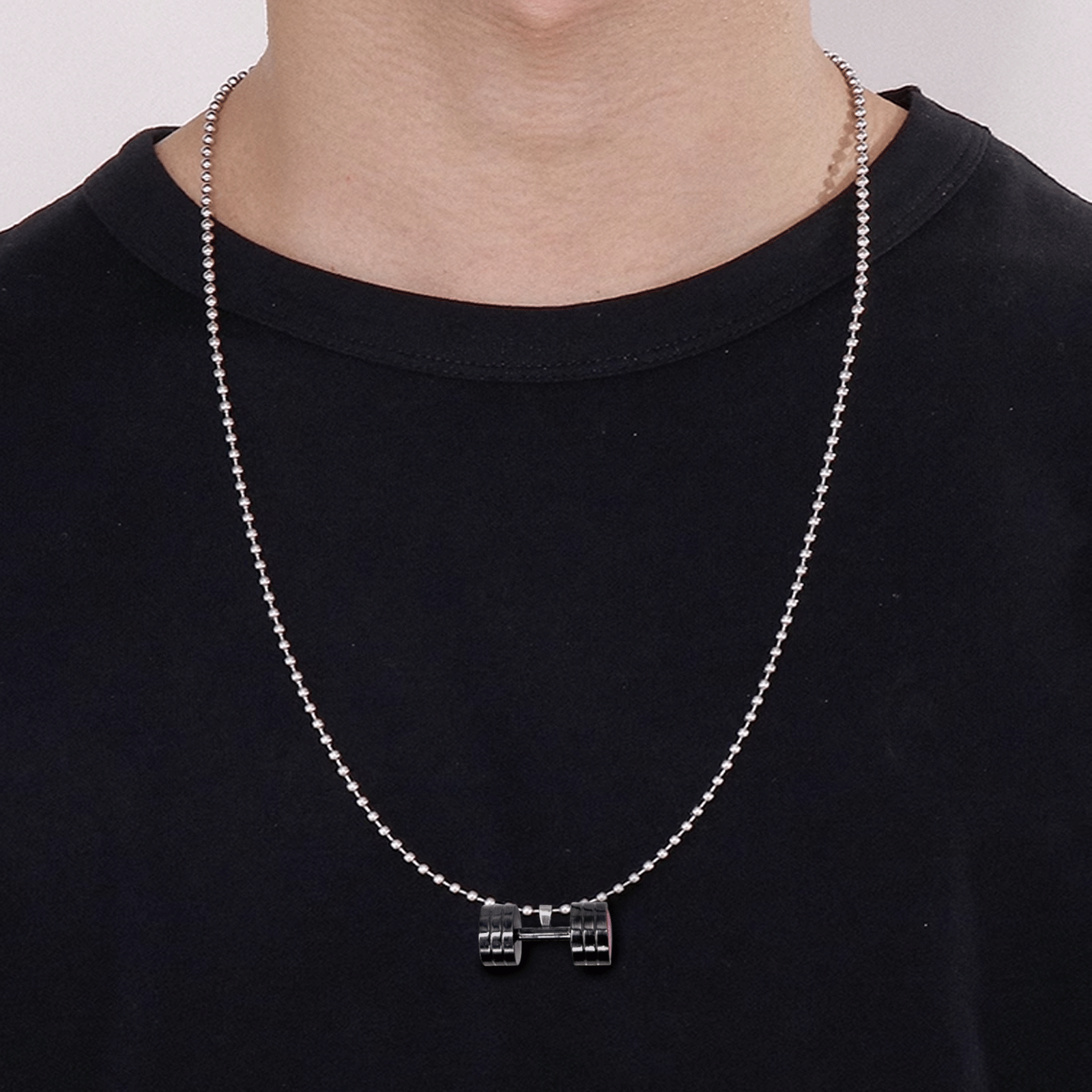 1pc Wsnbwye Fashion Accessories Mini Fitness Peripheral Metal Dumbbell Keychain Pendant Barbell Dual-purpose Weightlifting Fitness Simple Style Trendy Gift Options