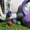 Wsnbwye Colorful fashion sports wind rubber kettlebell key chain Creative muscle strong fitness weight Outdoor keychain for display gift backpack pendant