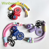 Colorful And Fashionable Dazzling And Colorful Beads Are Paired with Keychains Fitness Equipment Weightlifting Kettlebells And Colorful Beaded Mixed And Matched Key Chains