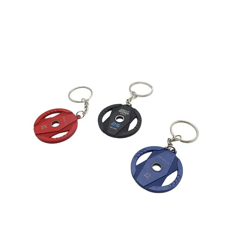 Wsnbwye Bumper Plates Holder DIY Sublimation Anime 3D Llaveros CHAVEIRO 2.5kg Weight Plates Techno Gym Key Chain