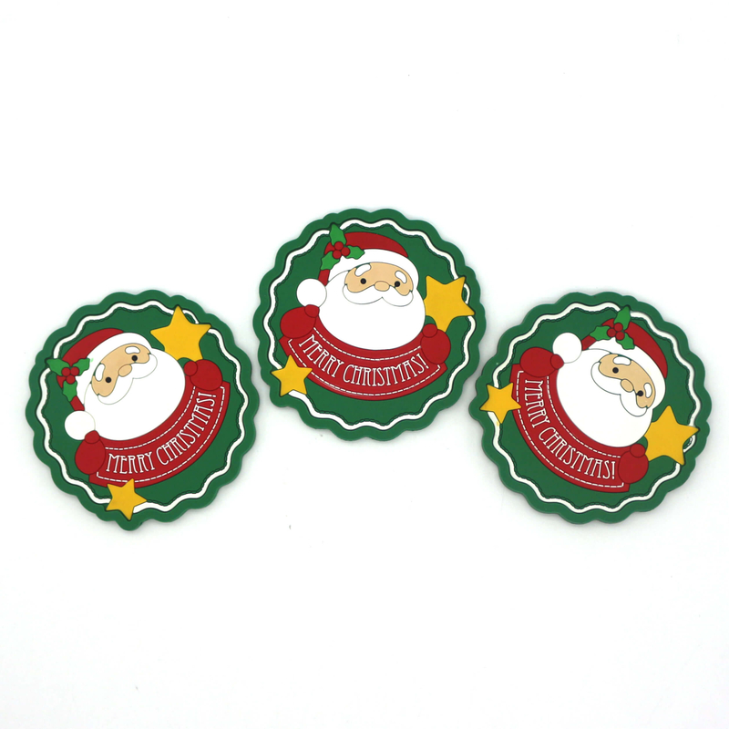 Santa Claus Coaster Christmas Ornament Coaster