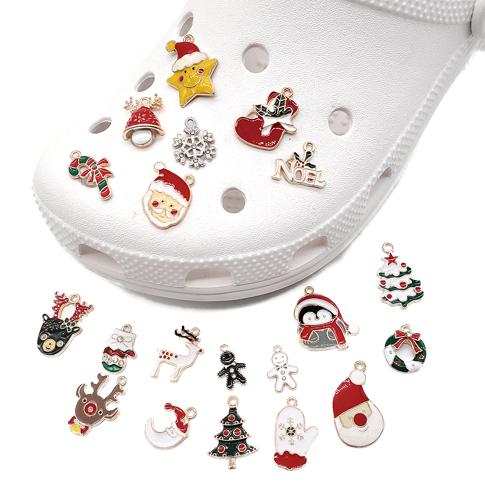 Christmas Series Zinc Alloy Metal Shoes Charms