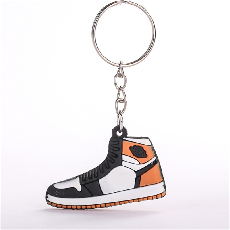 2D 3D Mini PVC Sneaker Key Chains Custom Key Chain Accessories Basketball Shoe Model Rubber Key Chains