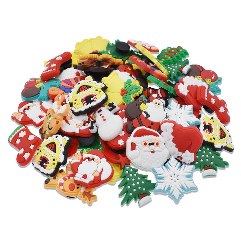2022 New Arrival Classic Cartoon Santa Claus Croc Charms Wholesale Christmas Croc Charms
