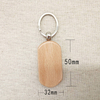 Blank Wood Key Chain Custom Logo DIY Designer Key Chain Wooden Keychain