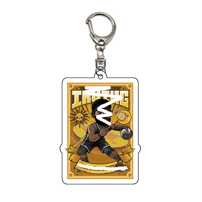 Creative Acrylic Key Chain Bag Pendant Llavero estrella de baloncesto Plastic Keychain