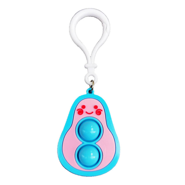 Avocado Bubble Fun Children's Toy Decompression Toys Pendant Avocado Silicone Keychain Avocado