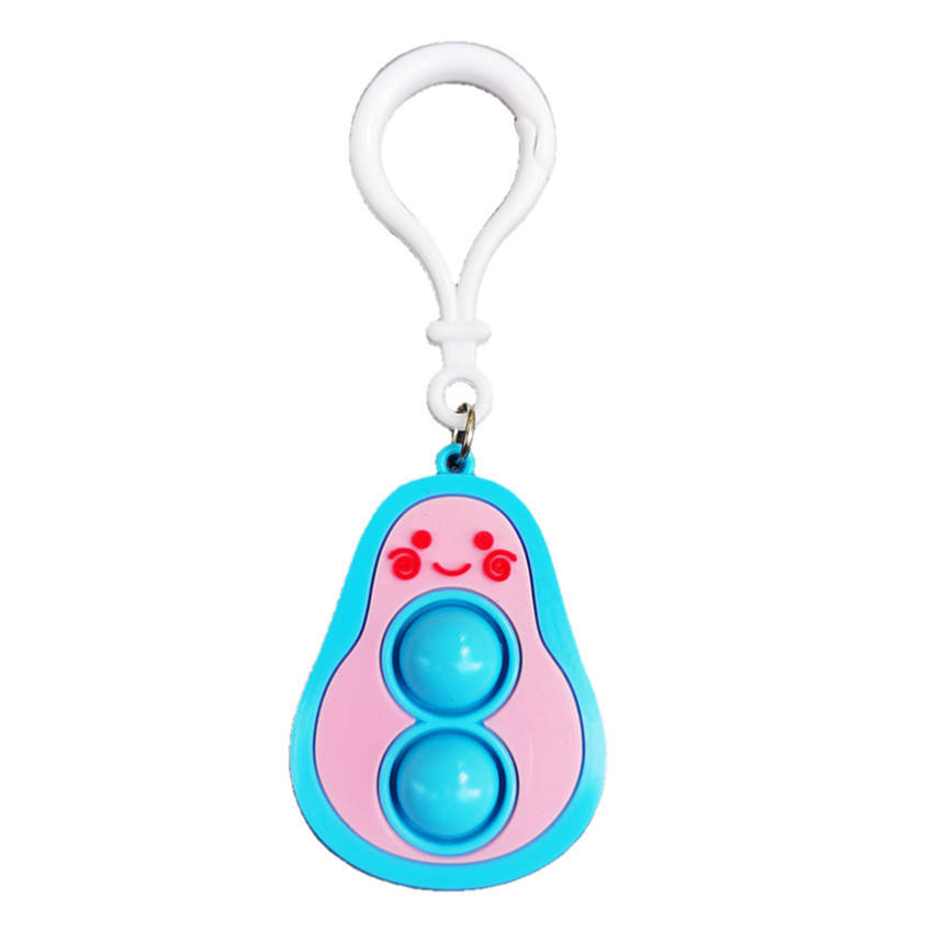 Avocado Bubble Fun Children's Toy Decompression Toys Pendant Avocado Silicone Keychain Avocado