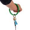 Fashion Popular Tassel Key Chain Leopard Leather Wrist Keychain Bracelet