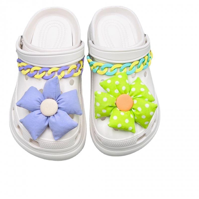 Summer Flower Series Croc Charm Vendor Anime Croc Charms Other Shoe Parts & Accessories